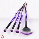 Gothic Purple Makeup Brush Set 4Pcs Accessories