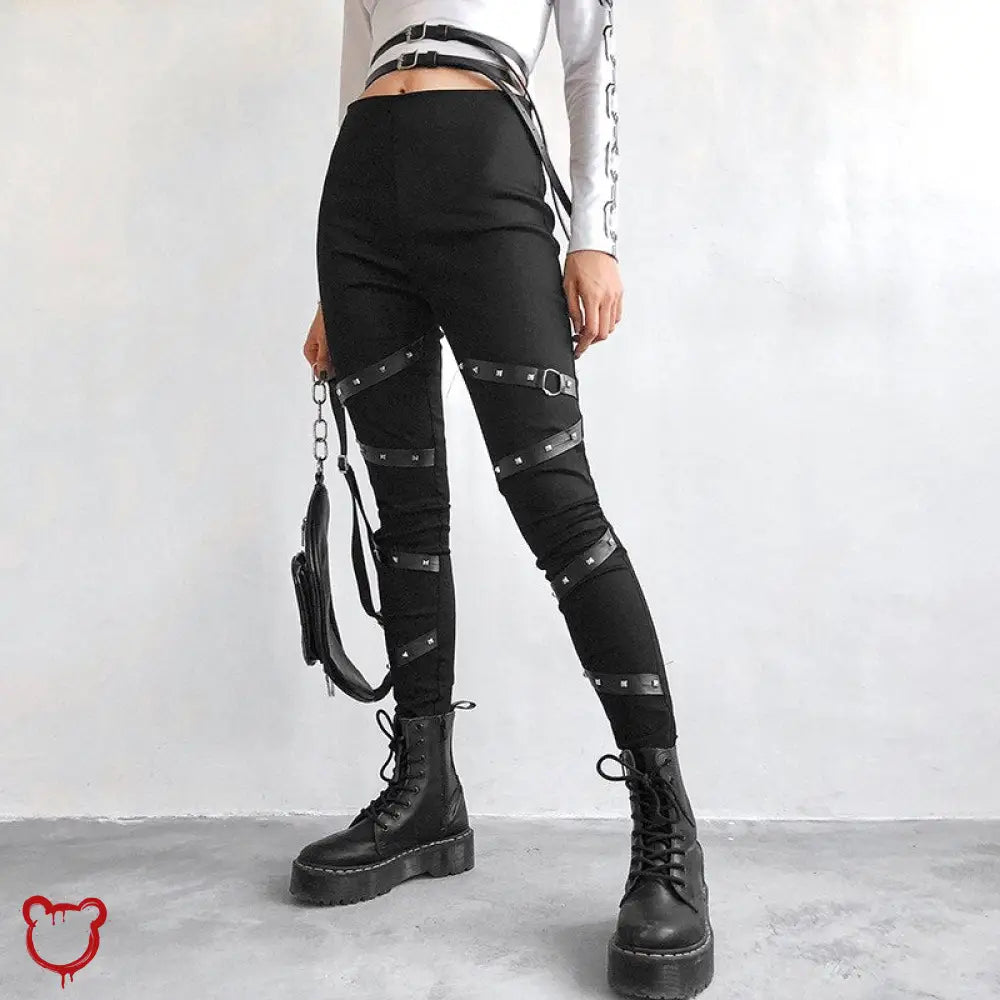 Gothic Rivet Pants - Flash Clothing