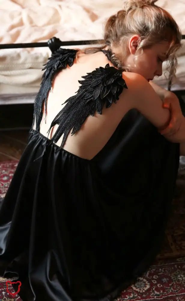 Gothic Satin Night Dress - The Cursed Closet