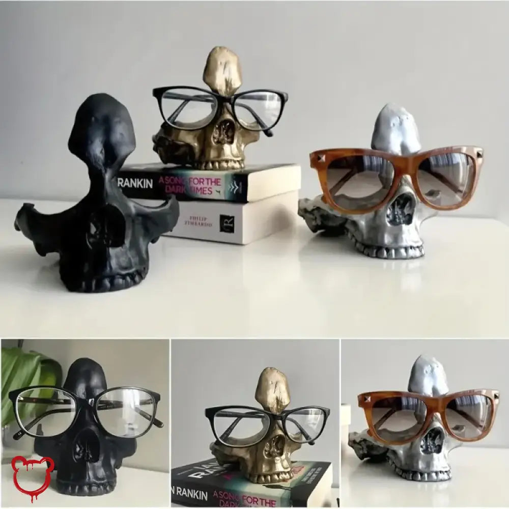 Gothic Skull Statue Glass Homeware