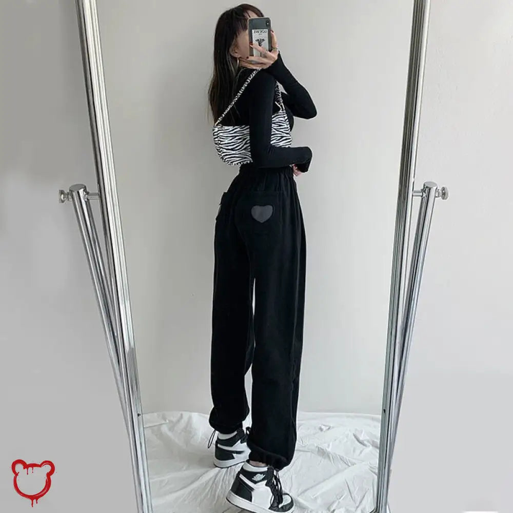 Gray/Black Jogger Pants Black / S (40-50Kg) Clothing