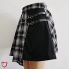 Grey Black Pleated Skirt Showcase / M Clothing