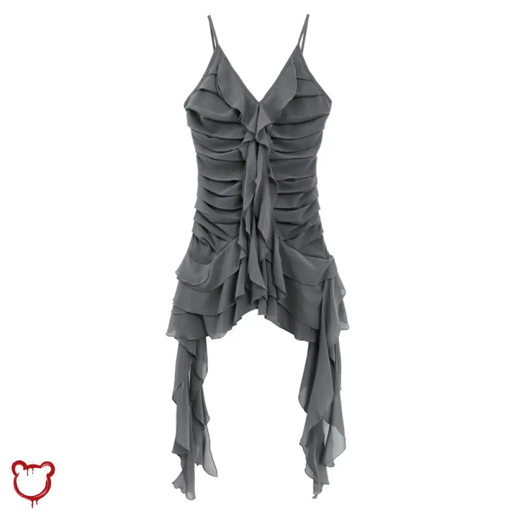 Grey Ruffles Grunge Dress' - The Cursed Closet