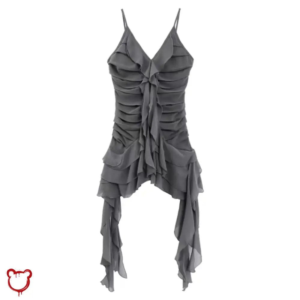 Grey Ruffles Grunge Dress' - The Cursed Closet