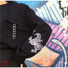 Grunge Black Sweatshirt Clothing