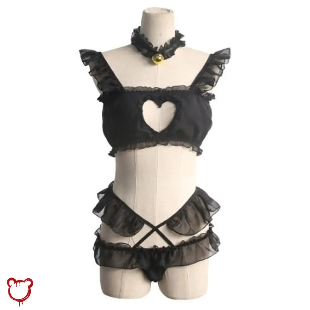 Grunge Heart Cut Out Set Clothing