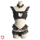 Grunge Heart Cut Out Set Clothing