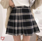 Grunge Plaid Mini Skirt Black / Xs Clothing