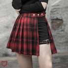 Grunge Plaid Skirt - Red & Black T36 Tartan Red / M Clothing