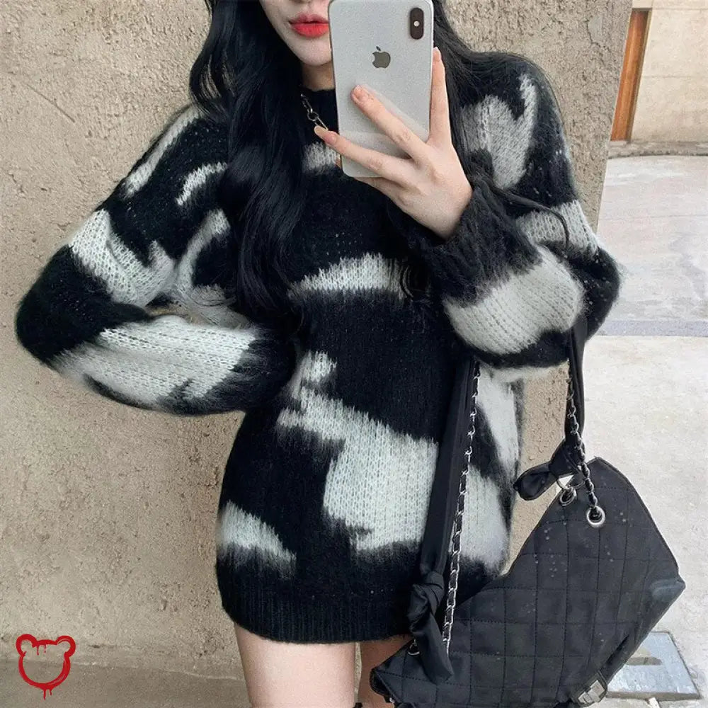 Grunge Stripe Sweater Clothing