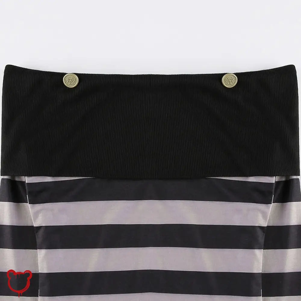 Grunge Striped Long Sleeve Top Clothing