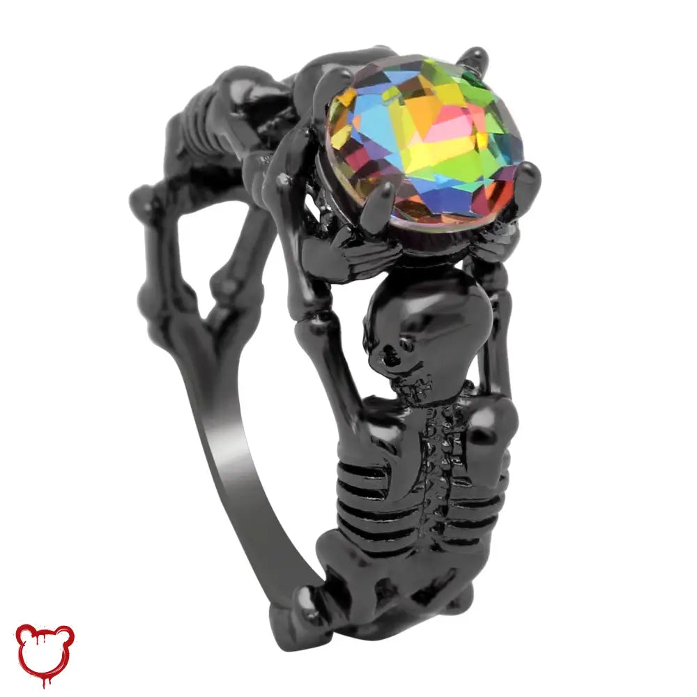 Gunmetal Black Stone Ring 10 / Mutil Jewellery