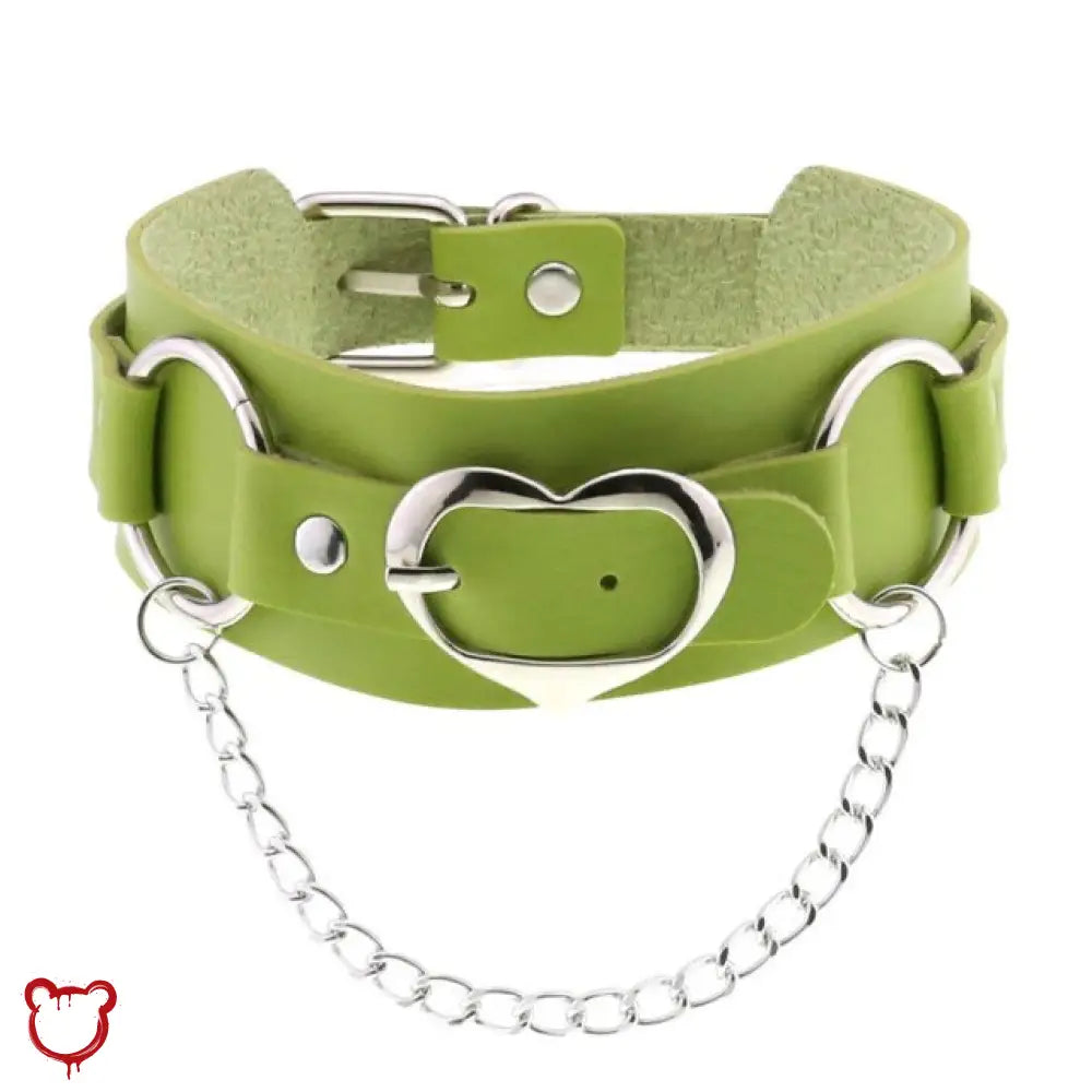 The Cursed Closet Heart chain buckle choker at $14.99 USD