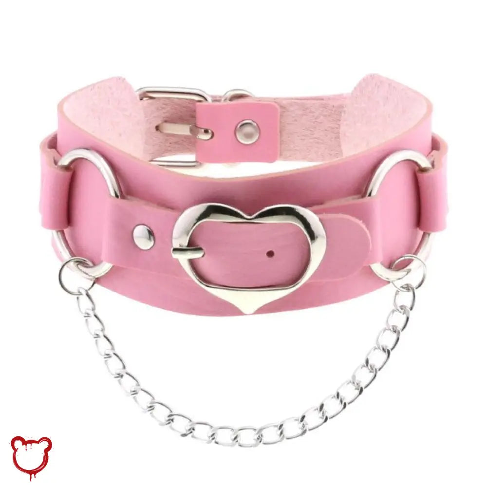 The Cursed Closet Heart chain buckle choker at $14.99 USD