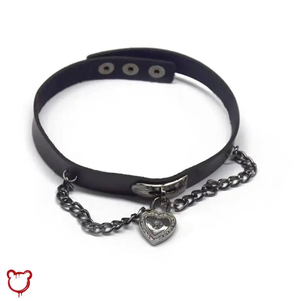 "Heart Chain Gothic Choker" - The Cursed Closet