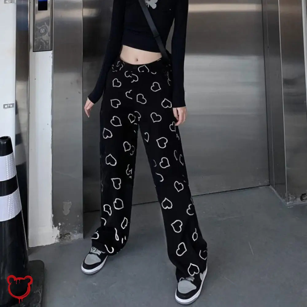 Heart Pants Black / M Clothing