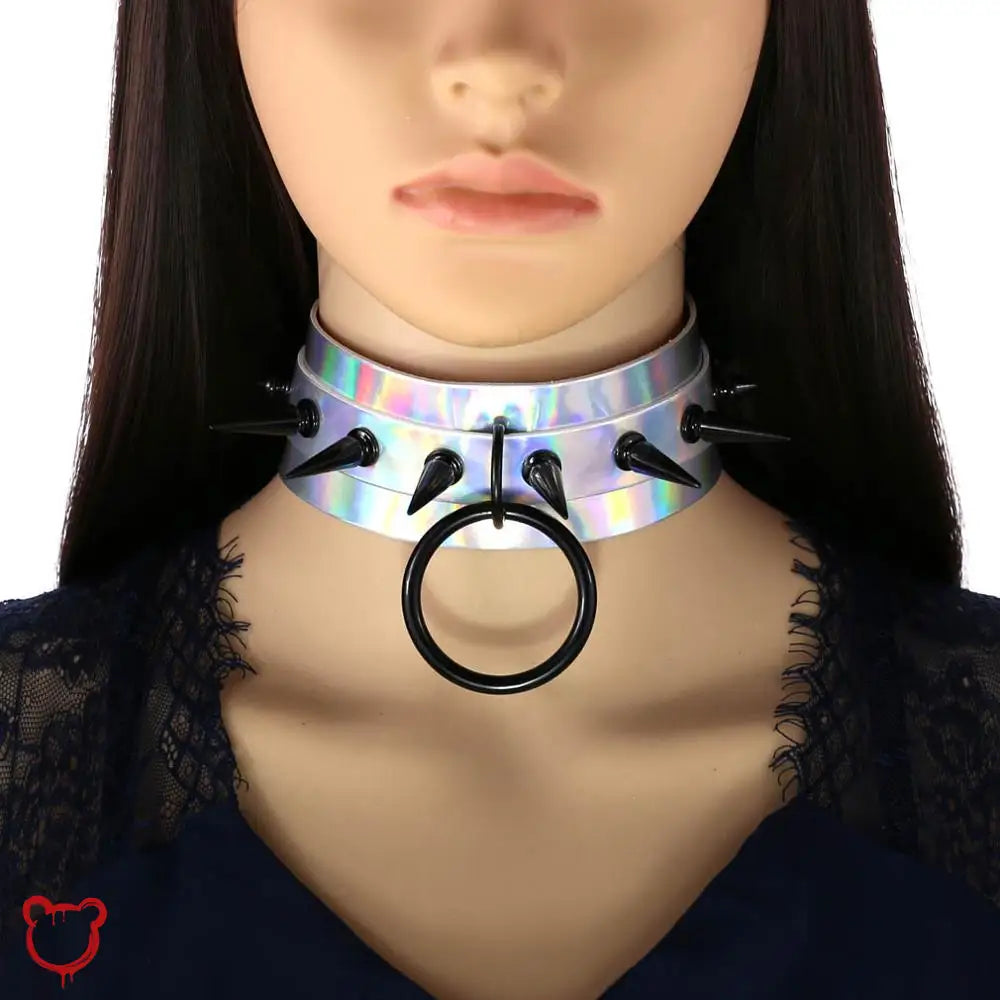 Holo Black Spike Choker (4 Shades) Jewellery