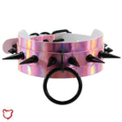 The Cursed Closet 'Hollow Ground' Holographic black spike choker (4 colours) at $16.99 USD