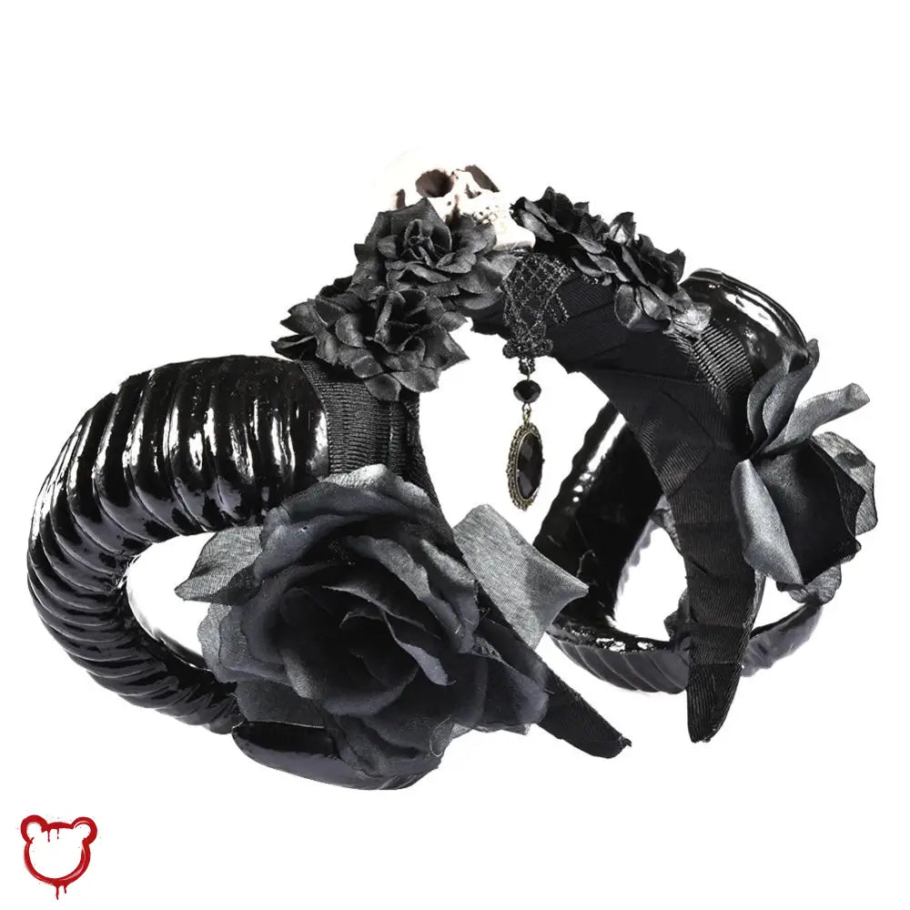 "Horned Skull Headband" - The Cursed Closet