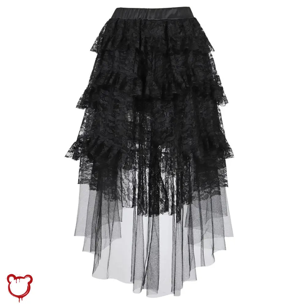 Horror-Inspired Ruffle Skirt Black / Xs China Clothing