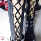 Lace-Up Black Socks Clothing