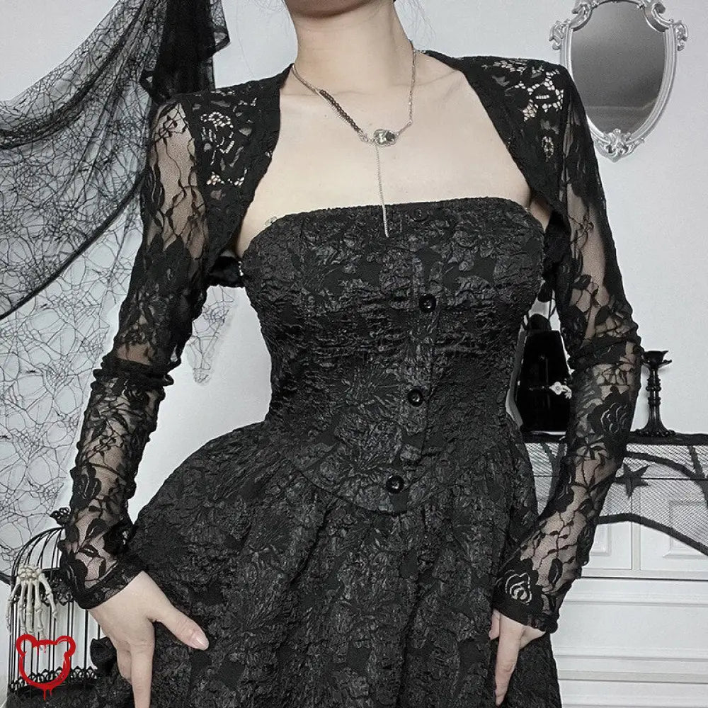 "Lacy Crop Top - Slim Fit" - The Cursed Closet