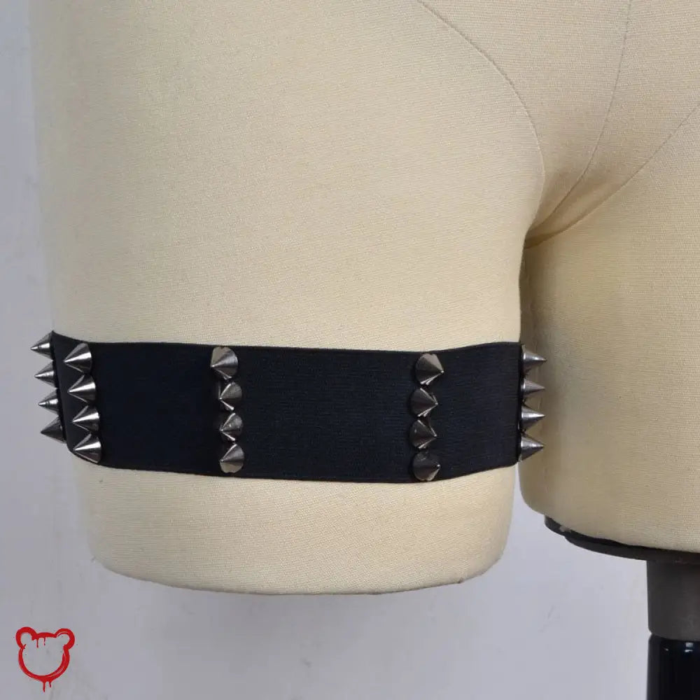 Leg Garter Pair With Spikes Accessories