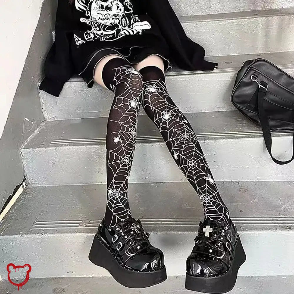 Lolita-Style Black Stockings / One Size Accessories