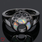 Lunas Opal Black Ring 5 / Multi Gun Plated Jewellery