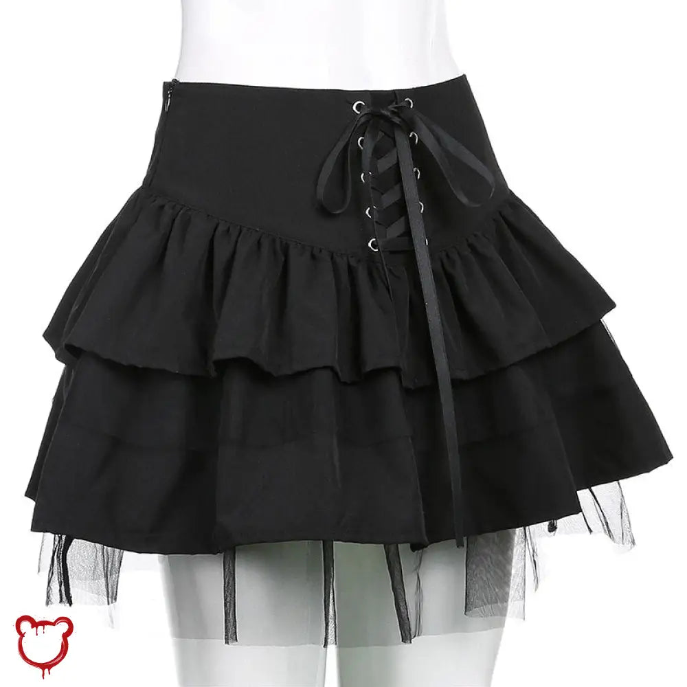 Madness Pleated Skirt: Black Grunge - The Cursed Closet
