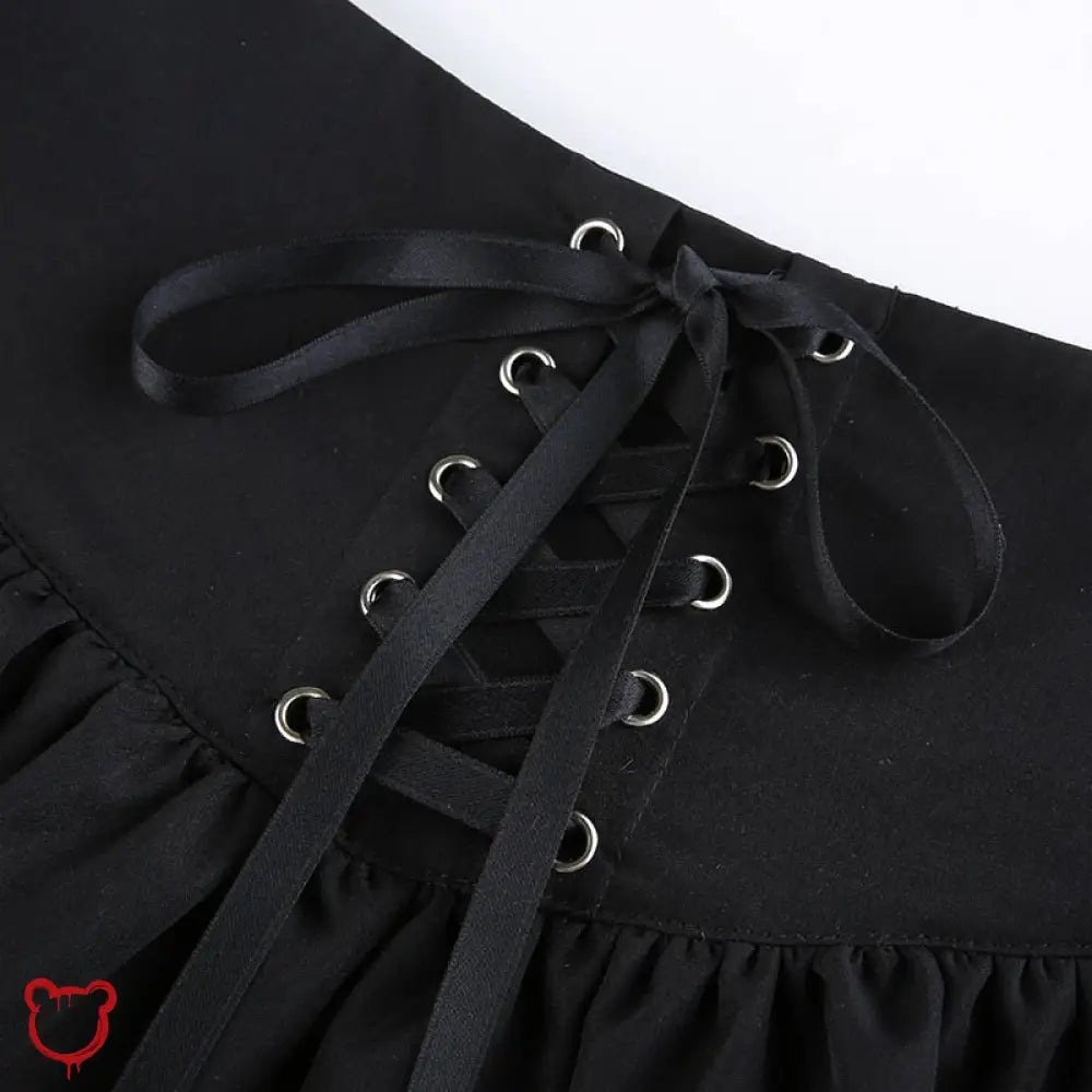 Madness Pleated Skirt: Black Grunge - The Cursed Closet