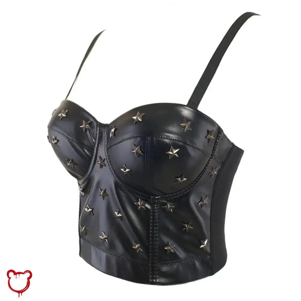 Matrix Faux Leather Bustier Top M Clothing