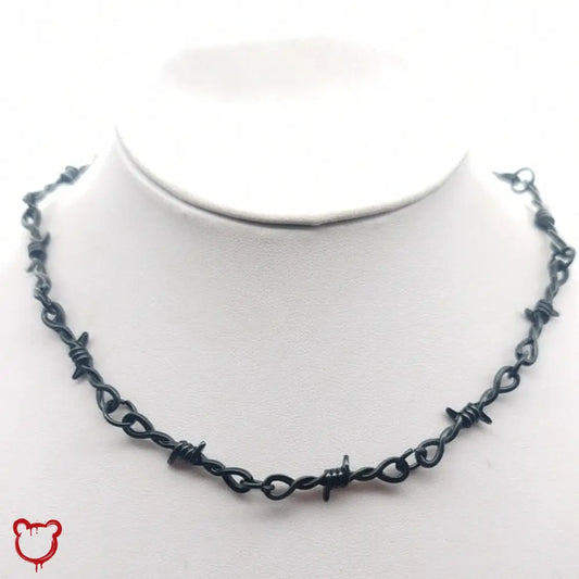 The Cursed Closet Black Barbed Wire Choker at $12.99 USD