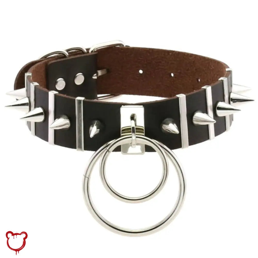 The Cursed Closet 'Melancholy' Punk metal ring choker (13 colours) at $15.99 USD
