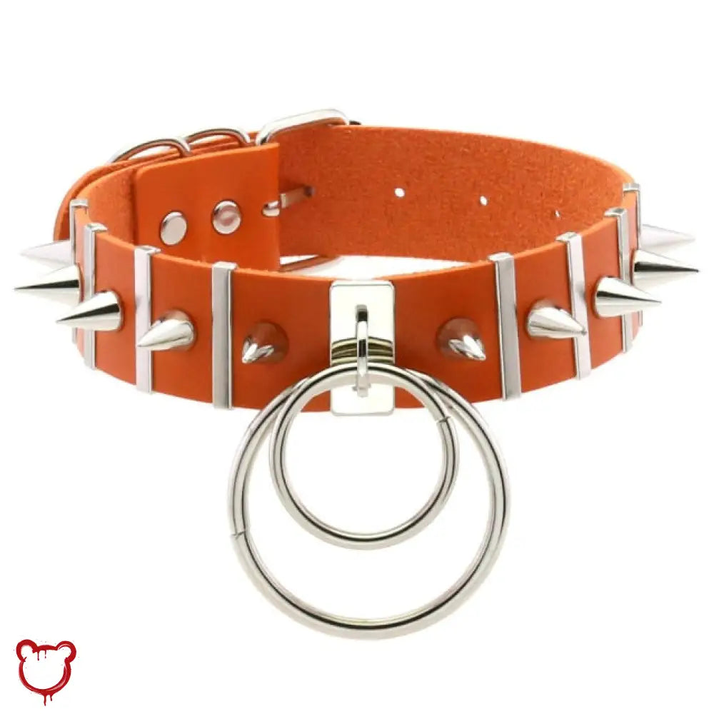 The Cursed Closet 'Melancholy' Punk metal ring choker (13 colours) at $15.99 USD