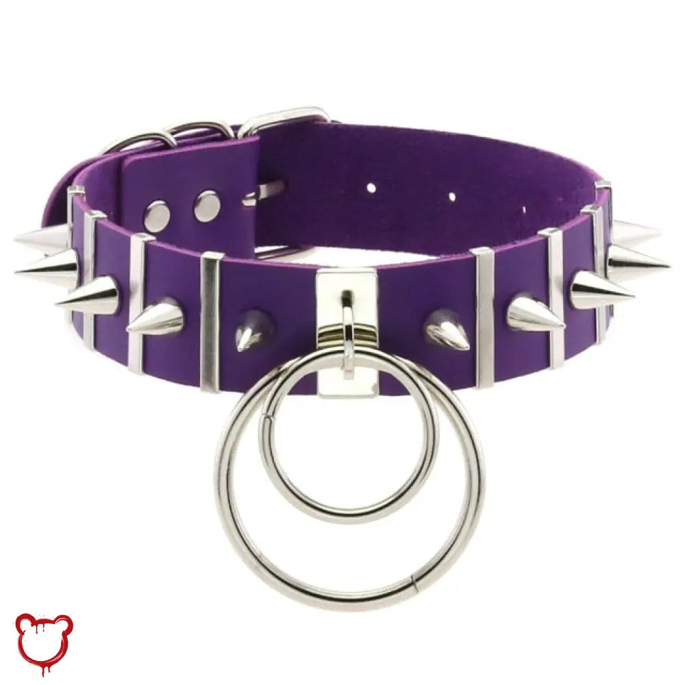 The Cursed Closet 'Melancholy' Punk metal ring choker (13 colours) at $15.99 USD