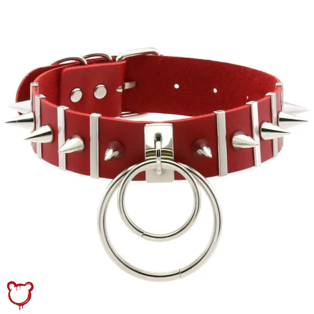 The Cursed Closet 'Melancholy' Punk metal ring choker (13 colours) at $15.99 USD