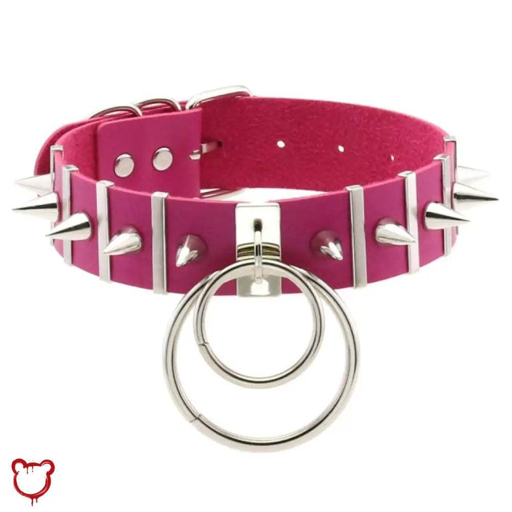 The Cursed Closet 'Melancholy' Punk metal ring choker (13 colours) at $15.99 USD