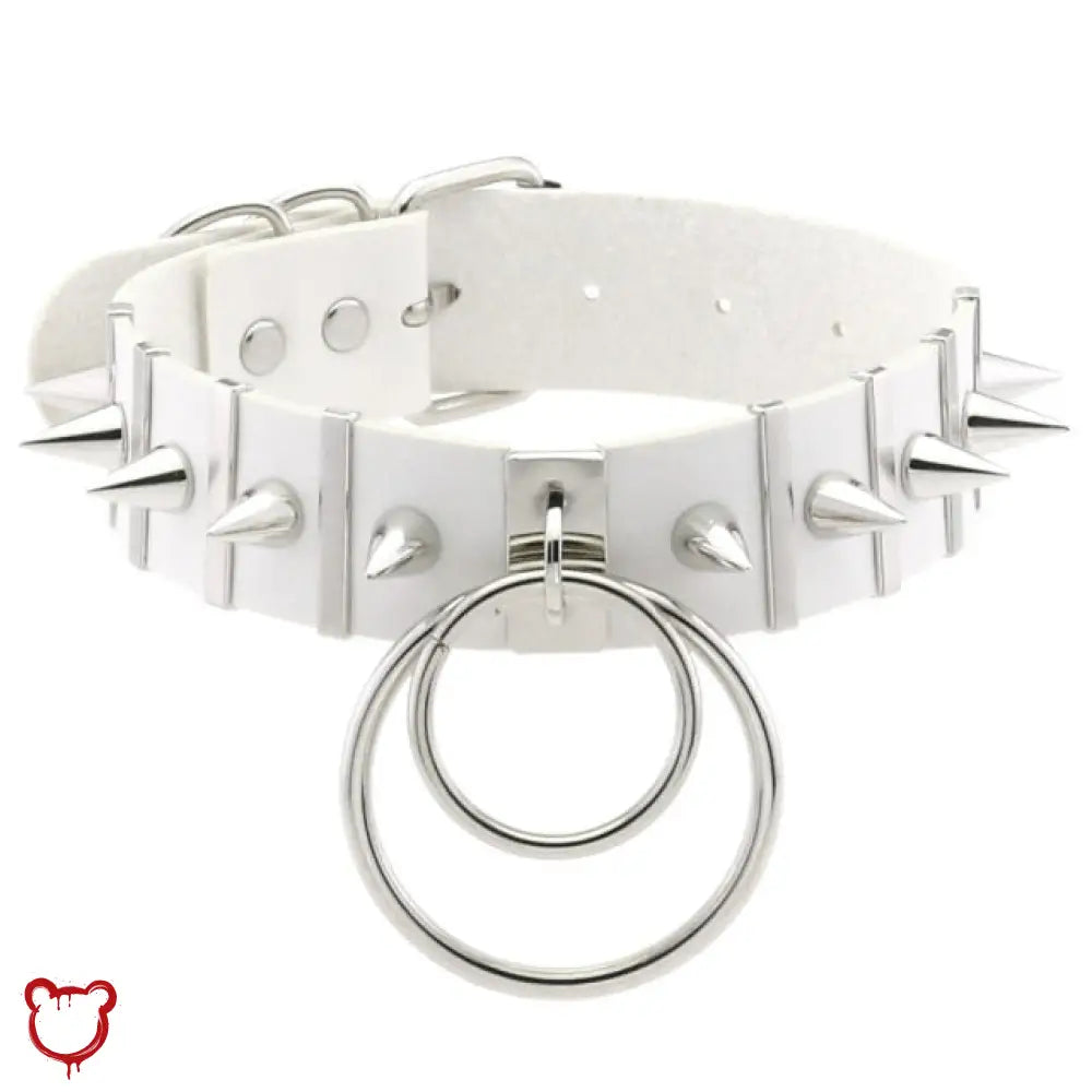 The Cursed Closet 'Melancholy' Punk metal ring choker (13 colours) at $15.99 USD