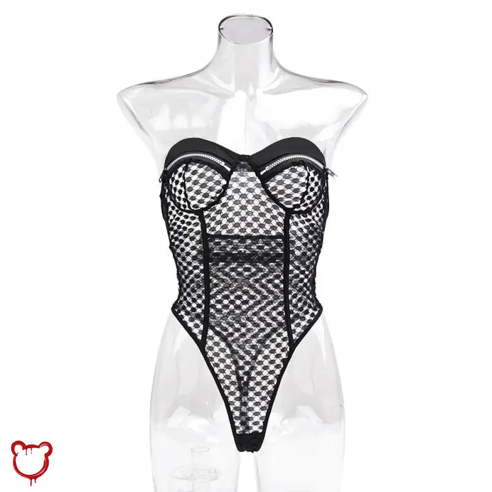 Mesh Latex Bodysuit Clothing