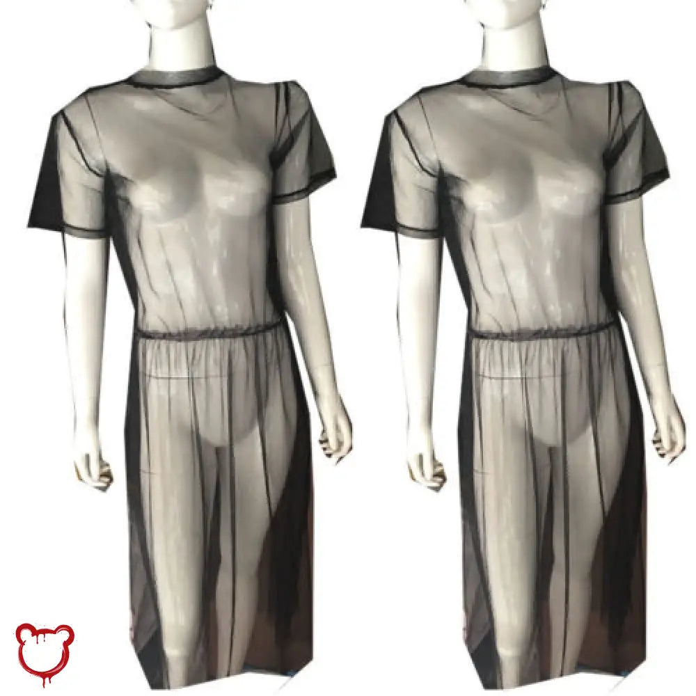 Mesh Maxi Dress: Swamp Thing Black / Xl Clothing