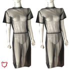 Mesh Maxi Dress: Swamp Thing Black / Xl Clothing
