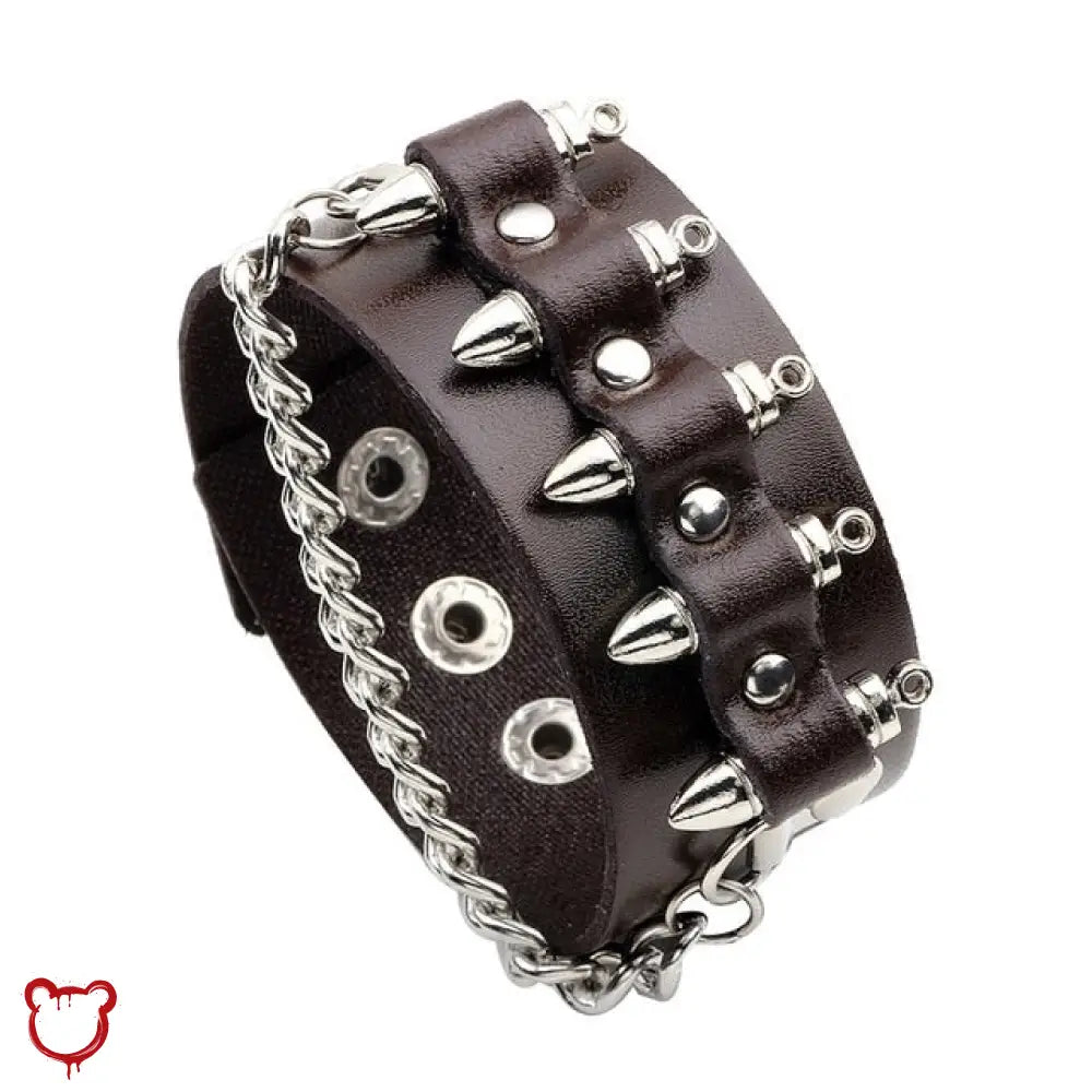 The Cursed Closet Heavy Metal PU Leather Bracelets at $15.99 USD