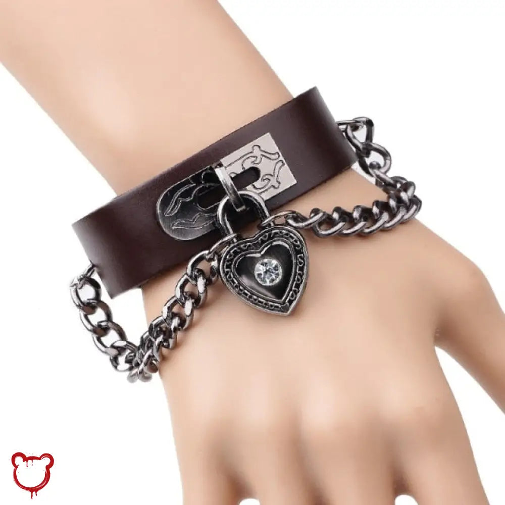 The Cursed Closet Heavy Metal PU Leather Bracelets at $15.99 USD