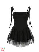 Midnight Alt Bandage Strap Dress Black / M Clothing