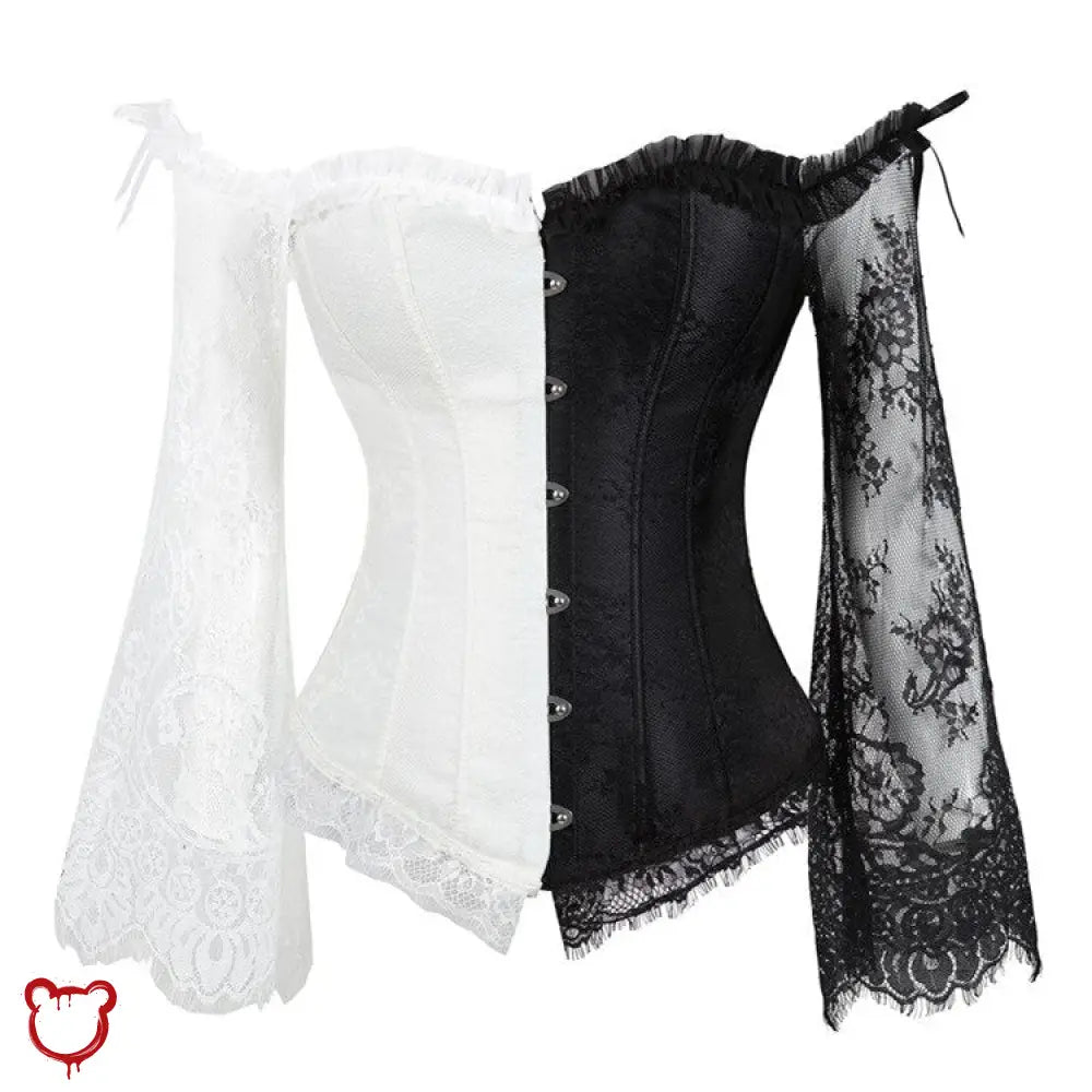 "Monochrome Corset by Witchery" - The Cursed Closet