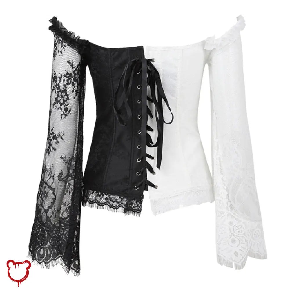 "Monochrome Corset by Witchery" - The Cursed Closet