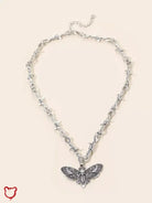 Moth Skull Wire Necklace Accessories