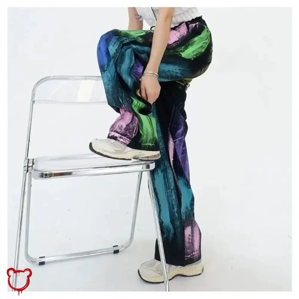 "Multi Color Oversized Pants: Slow Down!" - The Cursed Closet