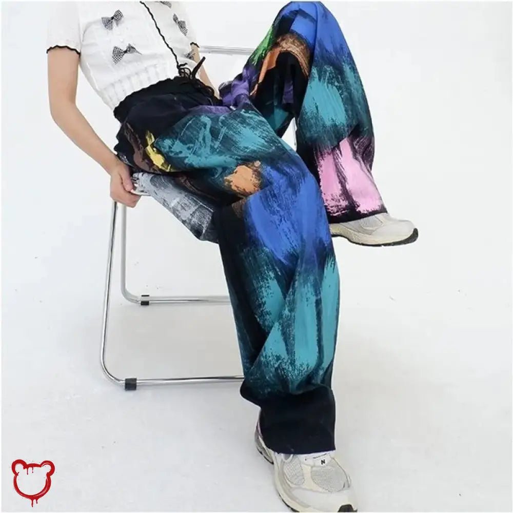 "Multi Color Oversized Pants: Slow Down!" - The Cursed Closet